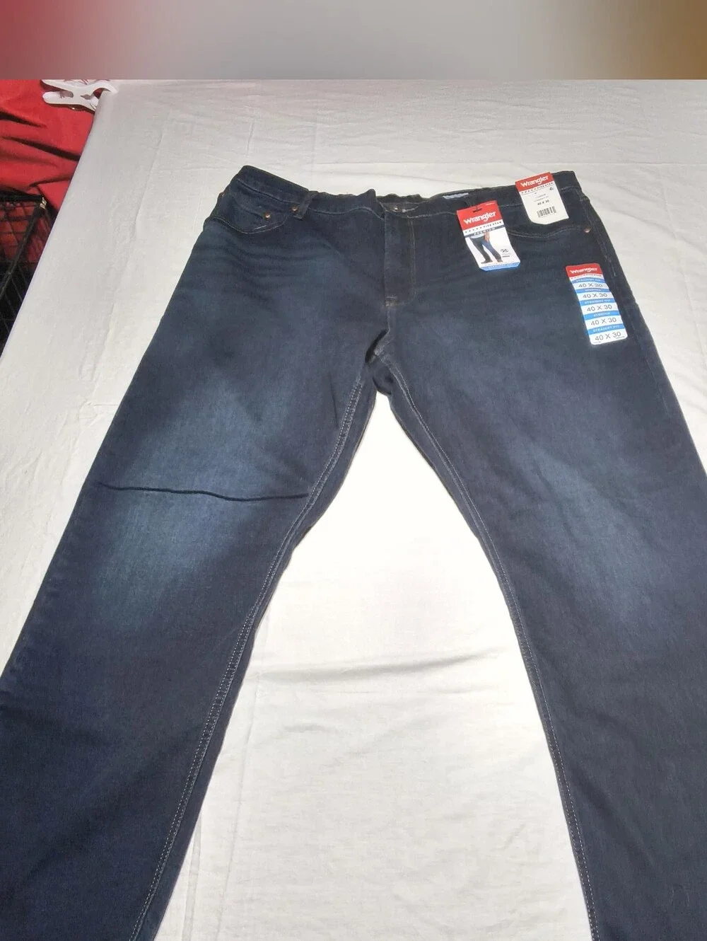 ​Wrangler Five Star Premium Men's Jeans  Dark Wash Stretch Straight Fit NWT
